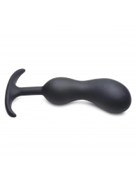 Черный массажер простаты с утяжелителями Premium Silicone Weighted Prostate Plug Large - 18,8 см. - XR Brands - в Старом Осколе купить с доставкой