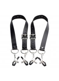 Ремни с зажимами для половых губ Spread Labia Spreader Straps with Clamps - XR Brands - купить с доставкой в Старом Осколе