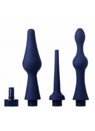 Набор из 3 универсальных насадок для анального душа Universal 3 Piece Silicone Enema Attachment Set - XR Brands - купить с доставкой в Старом Осколе