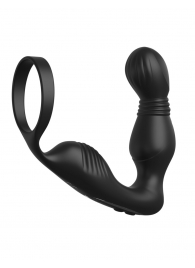 Черный вибростимулятор простаты с эрекционным кольцом Ass-Gasm Pro P-Spot Milker - Pipedream - в Старом Осколе купить с доставкой