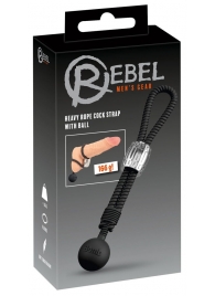 Черное эрекционное лассо с шариком-утяжелителем Heavy Rope - Orion - в Старом Осколе купить с доставкой