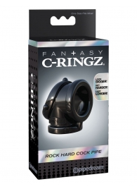 Черное эрекционное кольцо Rock Hard Cock Pipe - Pipedream - в Старом Осколе купить с доставкой