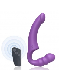 Фиолетовый безремневой страпон Straples Strap-On Dildo - Erokay - купить с доставкой в Старом Осколе