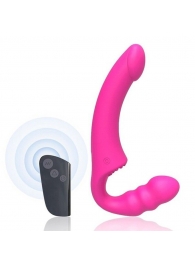 Розовый безремневой страпон Straples Strap-On Dildo - Erokay - купить с доставкой в Старом Осколе