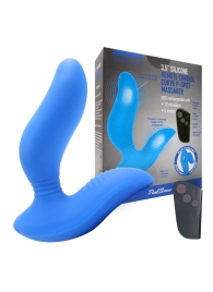 Синий вибромассажер простаты 3,5’’ Remote Control Curve P-spot Massager - 12 см. - Erokay - в Старом Осколе купить с доставкой