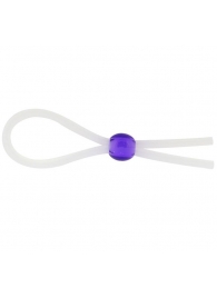 Прозрачное лассо с фиолетовой бусиной SILICONE COCK RING WITH BEAD LAVENDER - NMC - в Старом Осколе купить с доставкой