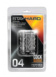 Прозрачная насадка с бороздками STAY HARD COCK SLEEVE 04 CLEAR - Blush Novelties - в Старом Осколе купить с доставкой