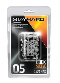 Прозрачная насадка с капельками STAY HARD COCK SLEEVE 05 CLEAR - Blush Novelties - в Старом Осколе купить с доставкой