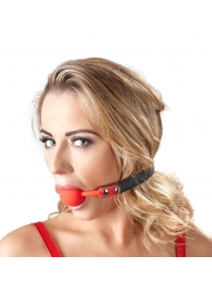 Силиконовый кляп-шар на чёрных ремешках Red Gag silicone - Orion - купить с доставкой в Старом Осколе