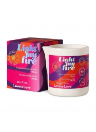 Массажная свеча Light My Fire с ароматом моной - 80 мл. - Love to Love - купить с доставкой в Старом Осколе