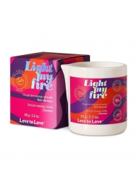 Массажная свеча Light My Fire Coconut с ароматом кокоса - 65 гр. - Love to Love - купить с доставкой в Старом Осколе