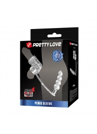 Прозрачная насадка на пенис и мошонку с анальным стимулятором Rilley - Baile - в Старом Осколе купить с доставкой