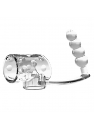 Прозрачная насадка на пенис и мошонку с анальным стимулятором Rilley - Baile - в Старом Осколе купить с доставкой