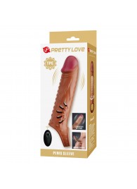 Коричневая вибронасадка с подхватом мошонки и пультом ДУ - Baile - в Старом Осколе купить с доставкой