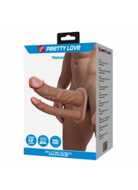 Реалистичная полая насадка на член для двойного проникновения Yairon - 17,5 см. - Baile - купить с доставкой в Старом Осколе