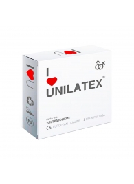 Ультратонкие презервативы Unilatex Ultra Thin - 3 шт. - Unilatex - купить с доставкой в Старом Осколе