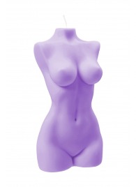 Фиолетовая интерьерная свеча в форме женского торса - 850 гр. - Pecado - купить с доставкой в Старом Осколе