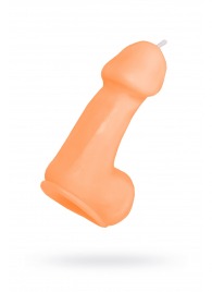 Оранжевая свеча в форме пениса - 47 гр. - Pecado - купить с доставкой в Старом Осколе