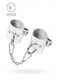 Белые мягкие кожаные наручники с люверсами - Pecado - купить с доставкой в Старом Осколе