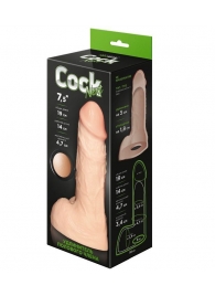 Телесный фаллоудлинитель с мошонкой Cock Next - 19 см. - LOVETOY (А-Полимер) - в Старом Осколе купить с доставкой
