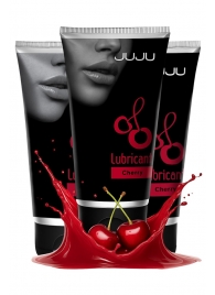 Набор из 3 съедобных лубрикантов JUJU со вкусом вишни - JuJu - купить с доставкой в Старом Осколе