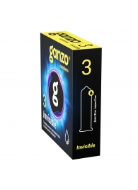 Супертонкие презервативы Ganzo Invisible - 3 шт. - Ganzo - купить с доставкой в Старом Осколе