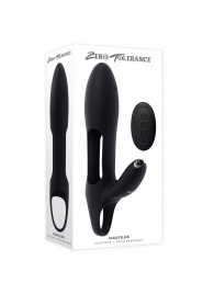 Черная насадка на пенис с вибрацией Nautilus - Zero Tolerance - в Старом Осколе купить с доставкой