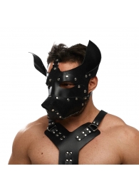 Черная кожаная маска «Собака» - Crazy Handmade - купить с доставкой в Старом Осколе