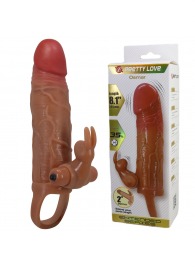 Карамельная вибронасадка с клиторальным стимулятором Osmar - 20,5 см. - Baile - в Старом Осколе купить с доставкой