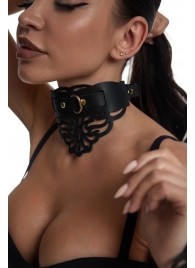 Фигурный чокер с узорами и золотистой фурнитурой - Crazy Handmade - купить с доставкой в Старом Осколе