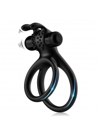 Черное эрекционное виброкольцо с подхватом мошонки Stay Hard - Boys of Toys - в Старом Осколе купить с доставкой