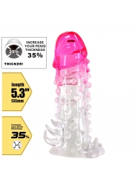 Прозрачно-розовая насадка на пенис Wilford - 13,5 см. - Baile - в Старом Осколе купить с доставкой