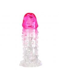 Прозрачно-розовая насадка на пенис Wilford - 13,5 см. - Baile - в Старом Осколе купить с доставкой