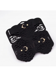 Фигурный набор для БДСМ-игр с узорами и золотистой фурнитурой - Crazy Handmade - купить с доставкой в Старом Осколе