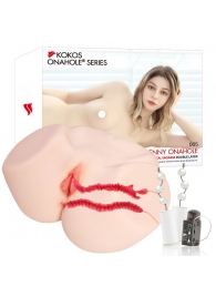 Мастурбатор-полуторс с двойным слоем материала и вибрацией Jenny Onahole Real Vagina - KOKOS - в Старом Осколе купить с доставкой