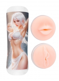 Двусторонний мастурбатор в колбе аниме - вагина и ротик - Tokyo Style - в Старом Осколе купить с доставкой