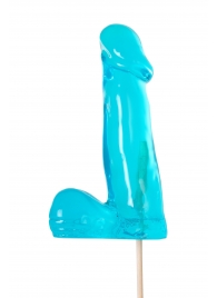Голубой леденец в форме члена со вкусом блю кюрасао - 173 гр. - Sosuчki - купить с доставкой в Старом Осколе