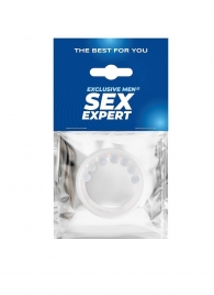 Эрекционное кольцо с мягкой стимулирующей насадкой - Sex Expert - в Старом Осколе купить с доставкой