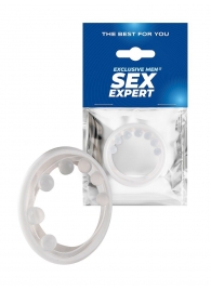 Эрекционное кольцо с мягкой стимулирующей насадкой - Sex Expert - в Старом Осколе купить с доставкой