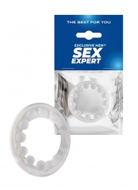 Эрекционное кольцо со стимулирующими шариками на поверхности - Sex Expert - в Старом Осколе купить с доставкой
