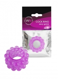 Лиловое эрекционное кольцо с 2 рядами стимулирующих шариков - Erowoman-Eroman - в Старом Осколе купить с доставкой