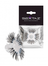 Эластичное эрекционное кольцо с черными «ресничками» - Sextaz - в Старом Осколе купить с доставкой