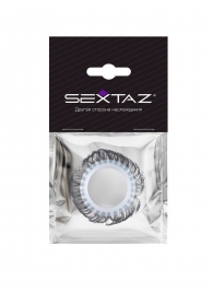 Эластичное эрекционное колечко с черными «ресничками» - Sextaz - в Старом Осколе купить с доставкой