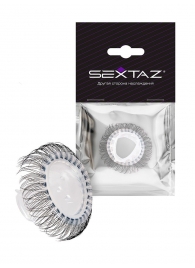 Эластичное эрекционное кольцо с длинными черными «ресничками» - Sextaz - в Старом Осколе купить с доставкой