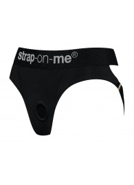 Черные трусики для насадок Heroine Lingerie Harness - size XL - Strap-on-me - купить с доставкой в Старом Осколе
