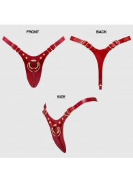 Красный пояс для фиксации насадок Strap-On-Me Leatherette Harness Fabulous - Strap-on-me - купить с доставкой в Старом Осколе