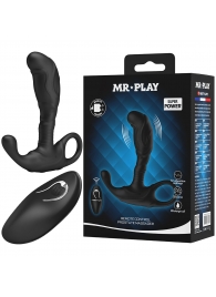 Черный изогнутый массажёр простаты с вибрацией и пультом ДУ - Baile - в Старом Осколе купить с доставкой