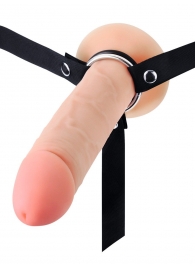 Мужской полый страпон на регулируемых ремешках - 22 см. - Sex Expert - купить с доставкой в Старом Осколе