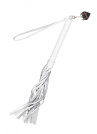 Белая кожаная плеть - 50 см. - Pecado - купить с доставкой в Старом Осколе