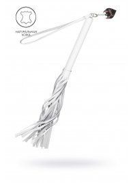 Белая кожаная плеть - 50 см. - Pecado - купить с доставкой в Старом Осколе